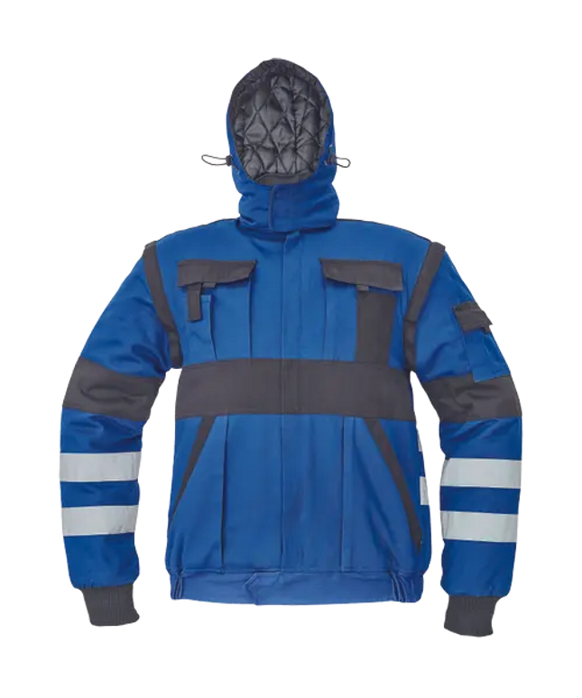 Jacheta de iarna cu benzi reflectorizante Cerva MAX WINTER REFLEX, 100% bumbac