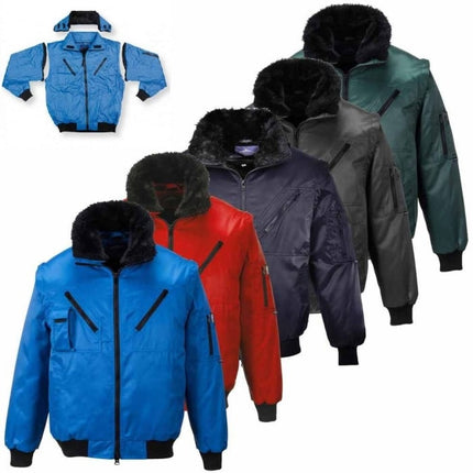 Jacheta de iarna cu maneci detasabile Renania EXFORD 2IN1, 100% poliester