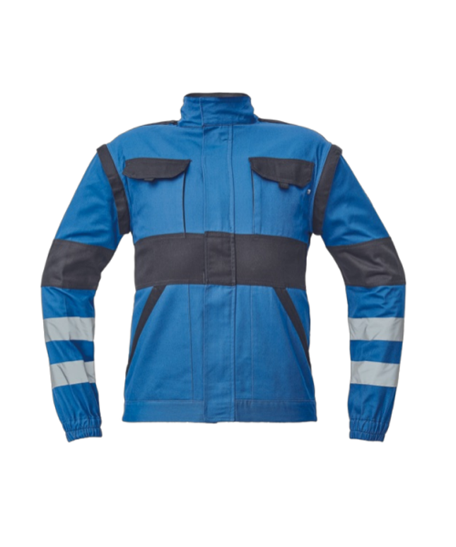 Jacheta de lucru cu benzi reflectorizante Cerva MAX NEO REFLEX, 100% bumbac, 260 gr/mp