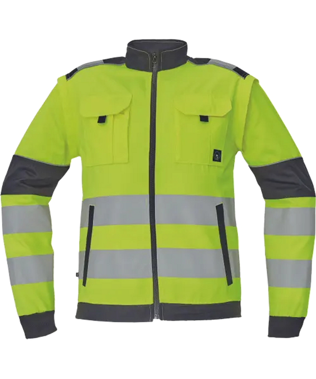 Jacheta de lucru reflectorizanta Cerva MAX VIVO HV, 65% poliester, 35% bumbac, 250 gr/mp