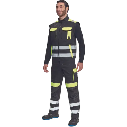 Jacheta de lucru reflectorizanta Cerva MAX VIVO REFLEX, 65% poliester, 35% bumbac, 250 gr/mp