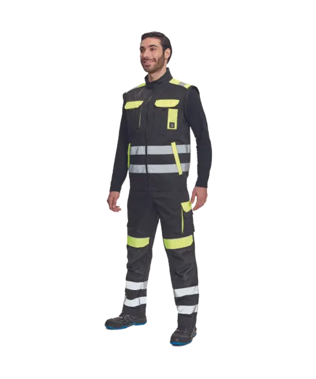 Jacheta de lucru reflectorizanta Cerva MAX VIVO REFLEX, 65% poliester, 35% bumbac, 250 gr/mp