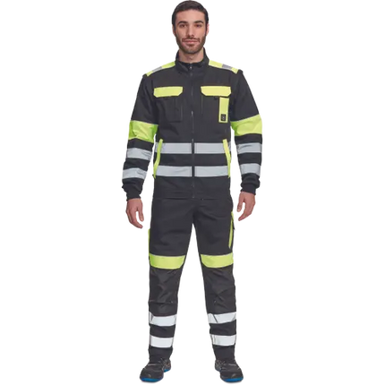 Jacheta de lucru reflectorizanta Cerva MAX VIVO REFLEX, 65% poliester, 35% bumbac, 250 gr/mp