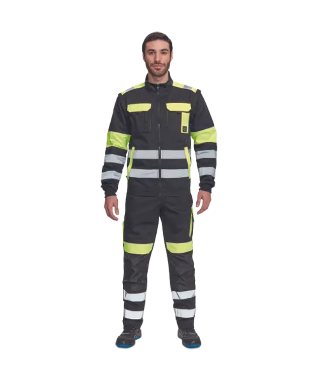 Jacheta de lucru reflectorizanta Cerva MAX VIVO REFLEX, 65% poliester, 35% bumbac, 250 gr/mp