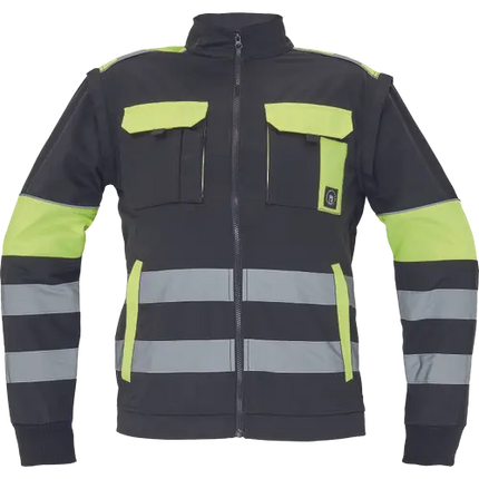 Jacheta de lucru reflectorizanta Cerva MAX VIVO REFLEX, 65% poliester, 35% bumbac, 250 gr/mp