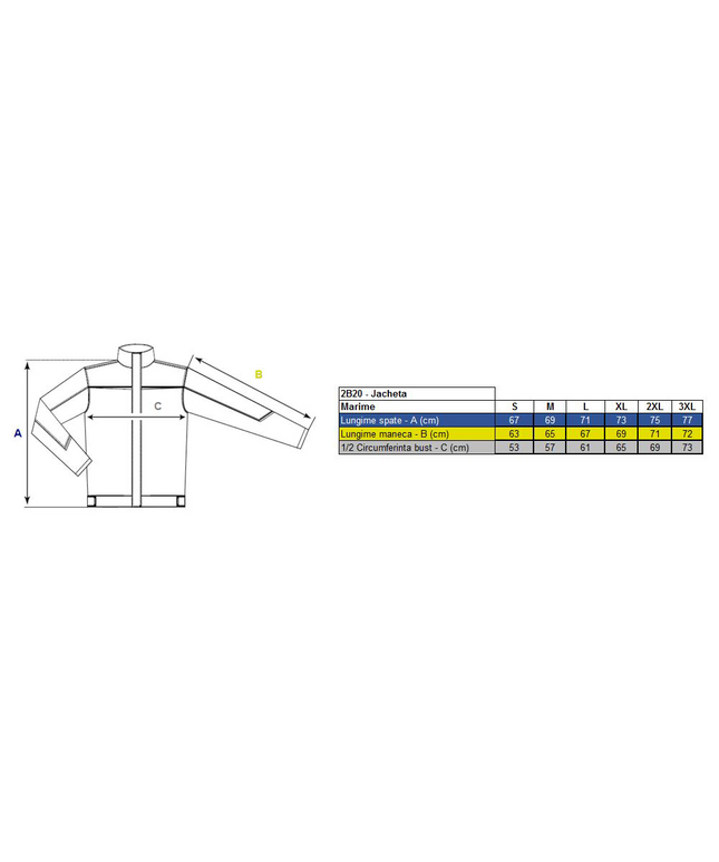 Costum salopeta clasica Renania ANDURA, tercot 65/35, 235gr/mp