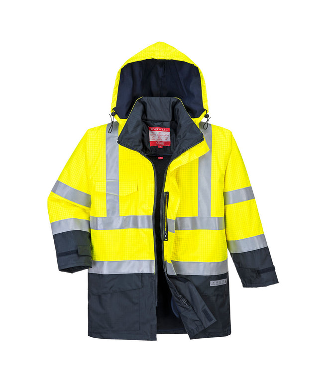 Jacheta reflectorizanta impermeabila Portwest BIZFLAME HIVIS S779, ignifuga, antistatica, protectie multipla, 98% poliester, 2% fibra de carbon, 250g