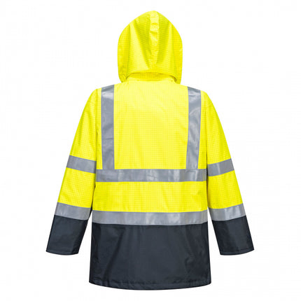 Jacheta reflectorizanta impermeabila Portwest BIZFLAME HIVIS S779, ignifuga, antistatica, protectie multipla, 98% poliester, 2% fibra de carbon, 250g