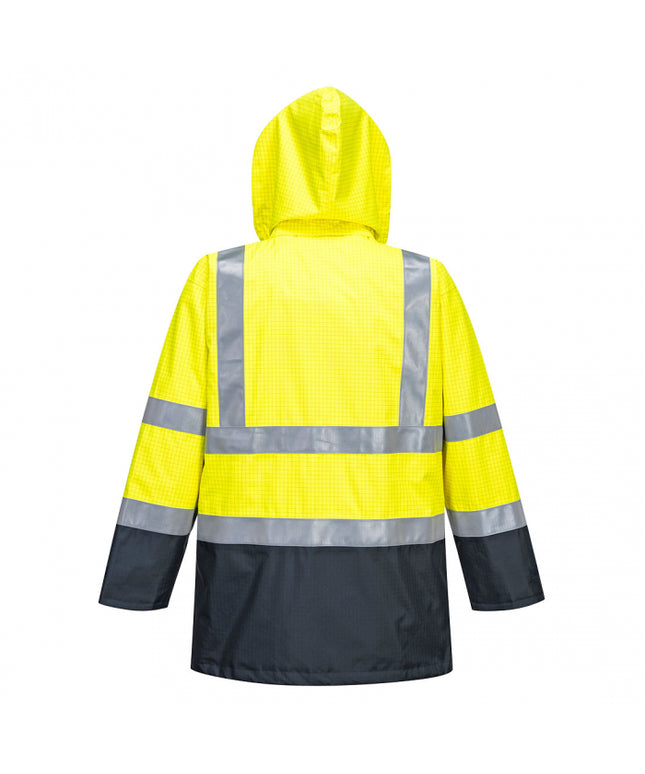 Jacheta reflectorizanta impermeabila Portwest BIZFLAME HIVIS S779, ignifuga, antistatica, protectie multipla, 98% poliester, 2% fibra de carbon, 250g