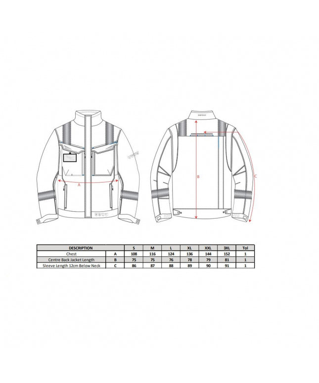 Jacheta de protectie ignifuga Portwest WORK FR602 WX3, 60% modacrilic, 39% bumbac, 1% fibre carbon, 280g