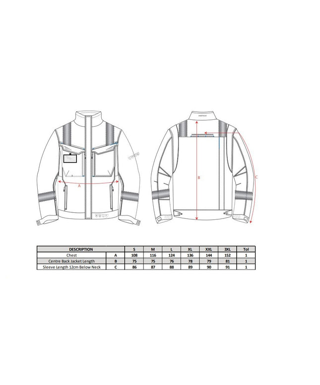 Jacheta de protectie ignifuga Portwest WORK FR602 WX3, 60% modacrilic, 39% bumbac, 1% fibre carbon, 280g