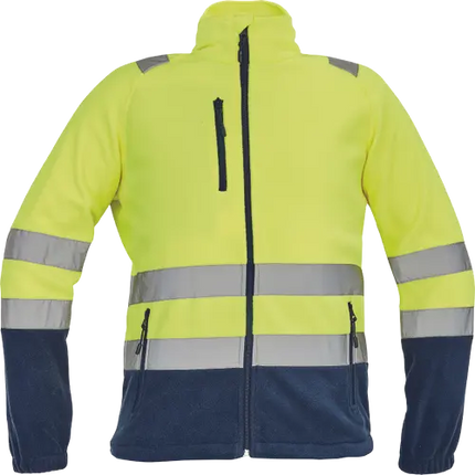 Jacheta fleece cu benzi reflectorizante Cerva SEVILLA HV, 100% poliester, 280 gr/mp