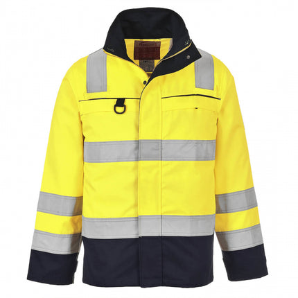 Jacheta reflectorizanta ignifuga Portwest MULTI-NORM FR61, 99% bumbac, 1% fibra de carbon, 345g