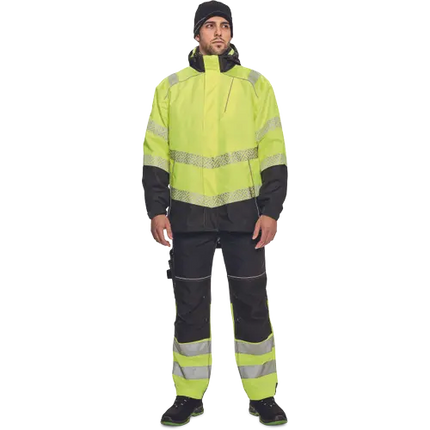 Jacheta impermeabila cu benzi reflectorizante Cerva KNOXFIELD PROFI, 100% poliester