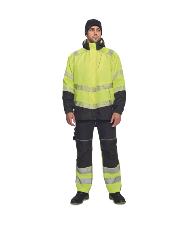 Jacheta impermeabila cu benzi reflectorizante Cerva KNOXFIELD PROFI, 100% poliester