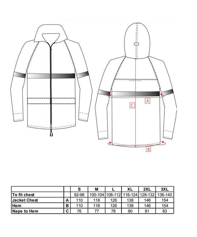 Jacheta impermeabila Portwest IONA CLASSIC F440, cu benzi reflectorizante, 100% poliester, 210g