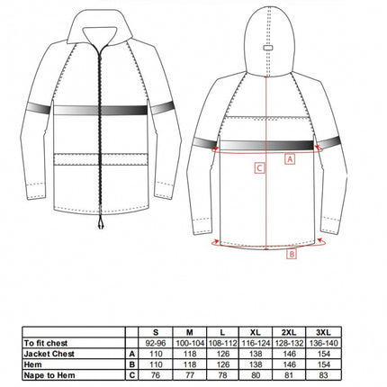 Jacheta impermeabila Portwest IONA CLASSIC F440, cu benzi reflectorizante, 100% poliester, 210g