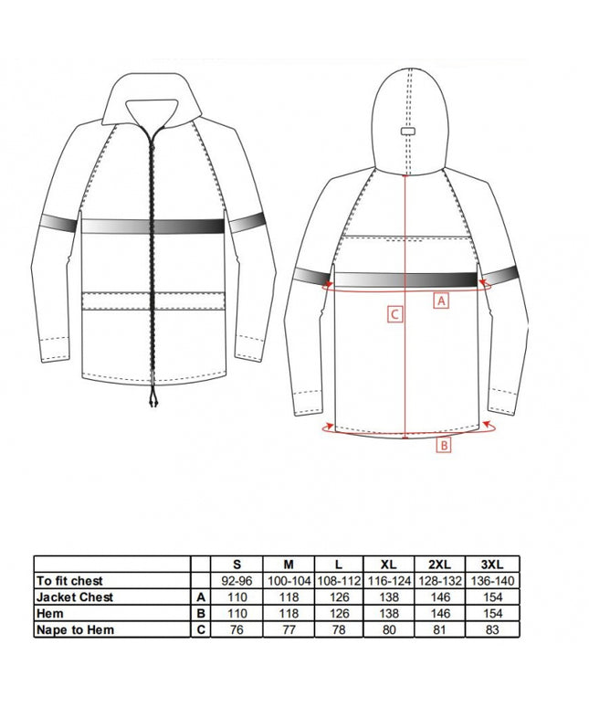 Jacheta impermeabila Portwest IONA CLASSIC F440, cu benzi reflectorizante, 100% poliester, 210g