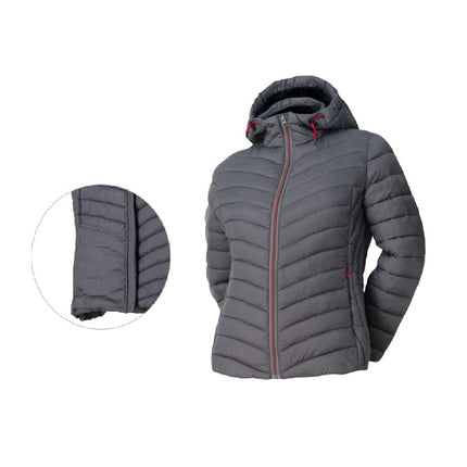 Jacheta matlasata de dama, cu gluga fixa Renania HYDRA, 100% poliester