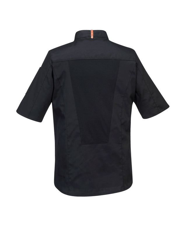 Jacheta cu maneca scurta bucatar Portwest MESH AIR C738, 65% poliester, 35% bumbac, 190g