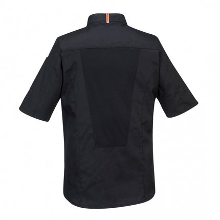 Jacheta cu maneca scurta bucatar Portwest MESH AIR C738, 65% poliester, 35% bumbac, 190g