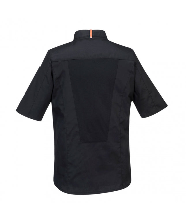 Jacheta cu maneca scurta bucatar Portwest MESH AIR C738, 65% poliester, 35% bumbac, 190g