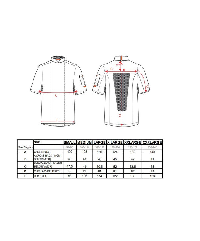 Jacheta cu maneca scurta bucatar Portwest MESH AIR C738, 65% poliester, 35% bumbac, 190g