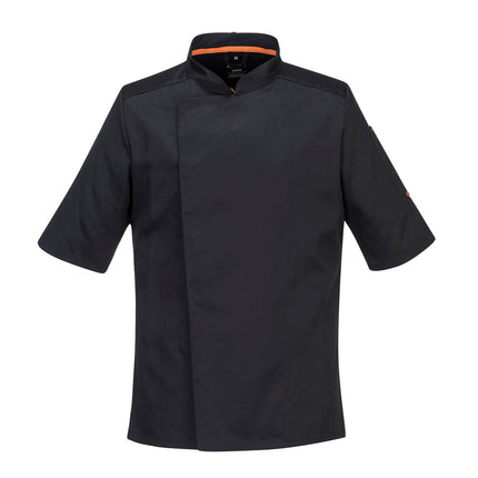 Jacheta cu maneca scurta bucatar Portwest MESH AIR C738, 65% poliester, 35% bumbac, 190g