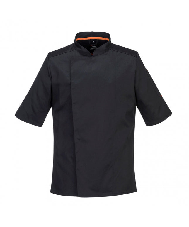 Jacheta cu maneca scurta bucatar Portwest MESH AIR C738, 65% poliester, 35% bumbac, 190g