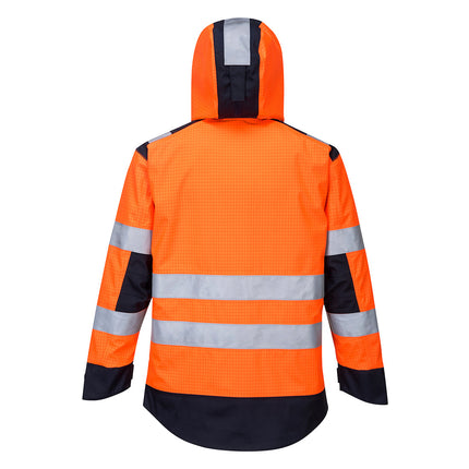 Jacheta reflectorizanta Portwest MODFLAME RAIN MULTI-NORM ARC MV70, protectie multipla, 98% poliester, 2% fibra de carbon, 350g