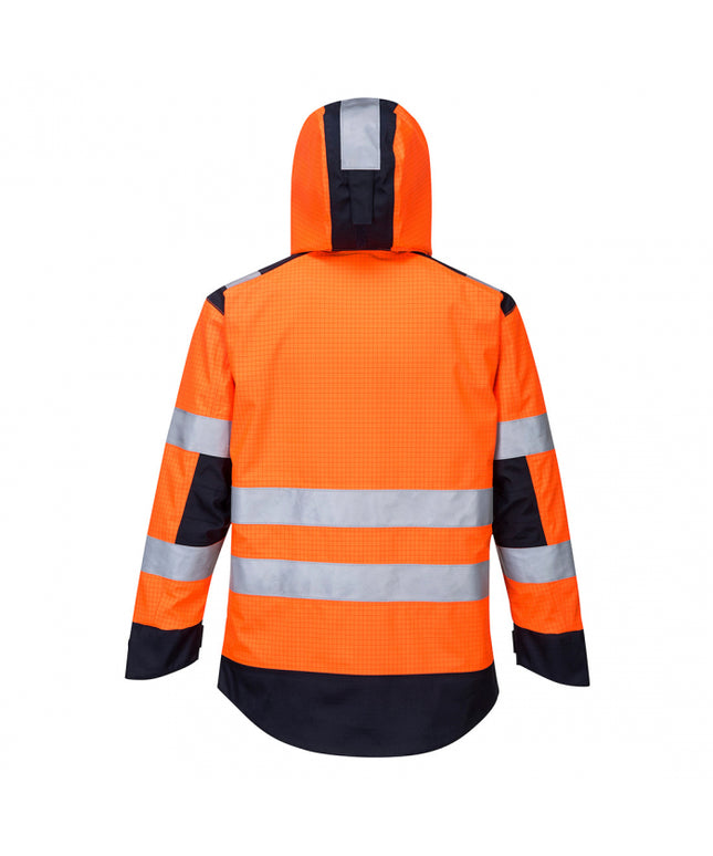 Jacheta reflectorizanta Portwest MODFLAME RAIN MULTI-NORM ARC MV70, protectie multipla, 98% poliester, 2% fibra de carbon, 350g