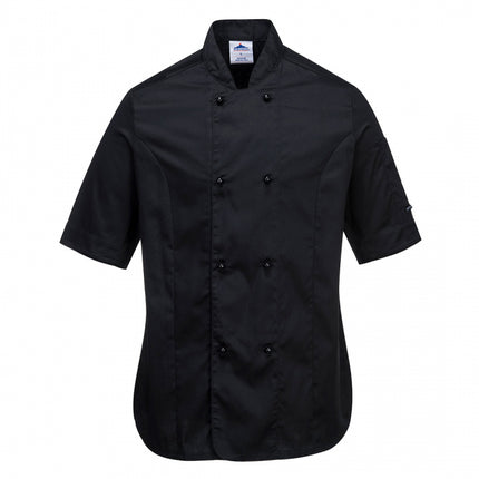 Jacheta cu maneca scurta dama bucatar Portwest JACHETA RACHEL C737, 65% poliester, 35% bumbac, 190g