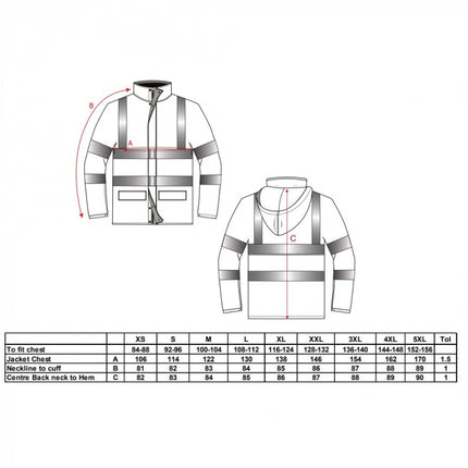 Jacheta reflectorizanta ignifuga Portwest SEALTEX FLAME FR41, antistatica, 100% poliester, 260g
