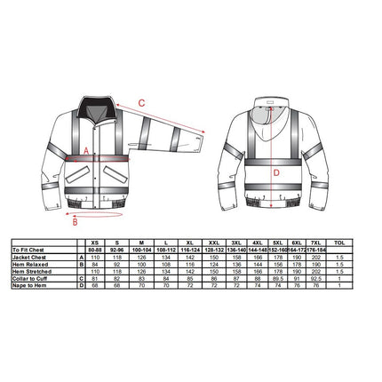 Jacheta reflectorizanta Portwest BOMBER RIS RT32, 100% poliester, 190 gr/mp