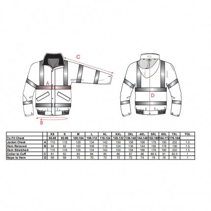 Jacheta reflectorizanta Portwest BOMBER RIS RT32, 100% poliester, 190 gr/mp