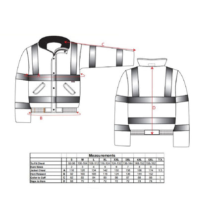 Jacheta reflectorizanta Portwest BOMBER RT62, 100% poliester, 190 gr/mp