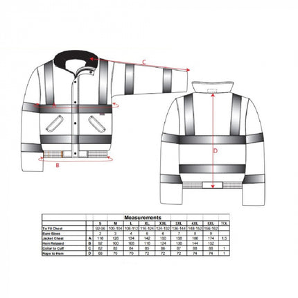 Jacheta reflectorizanta Portwest BOMBER RT62, 100% poliester, 190 gr/mp
