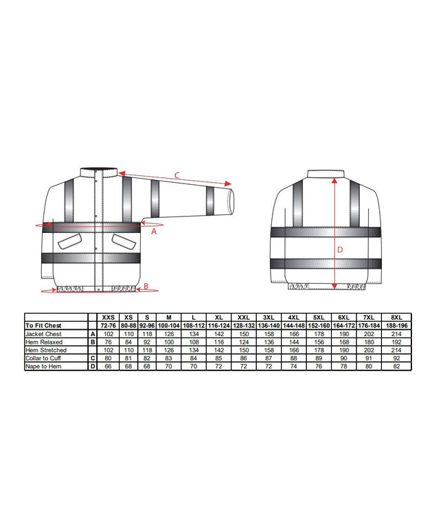 Jacheta reflectorizanta Portwest BOMBER S463, 100% poliester, 190 gr/mp