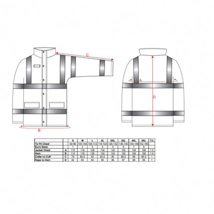 Jacheta reflectorizanta Portwest HIVIS RT60, 100% poliester, 60 gr/mp