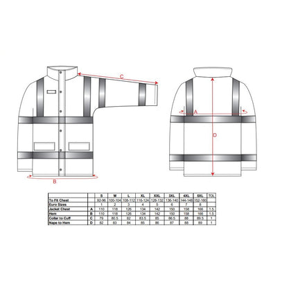Jacheta reflectorizanta Portwest HIVIS RT60, 100% poliester, 60 gr/mp