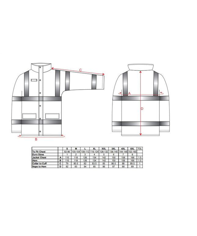 Jacheta reflectorizanta Portwest HIVIS RT60, 100% poliester, 60 gr/mp