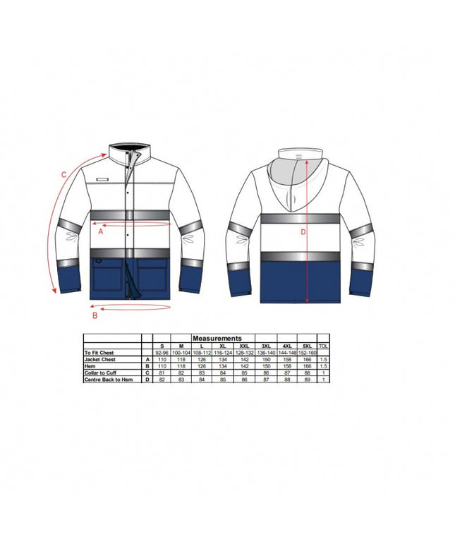 Jacheta reflectorizanta Portwest LITE TWO-TONE TRAFFIC S166, bicolor, 100% poliester, 200 gr/mp