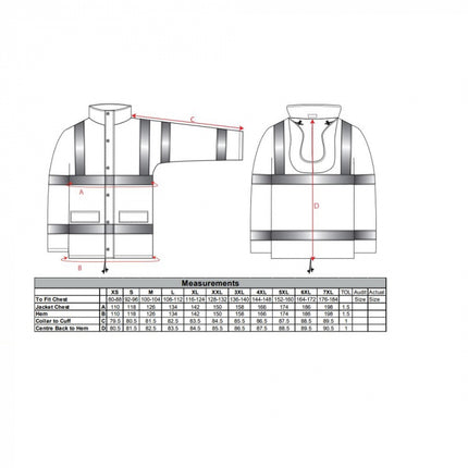 Jacheta reflectorizanta Portwest RIS RT34, 100% poliester, 190 gr/mp