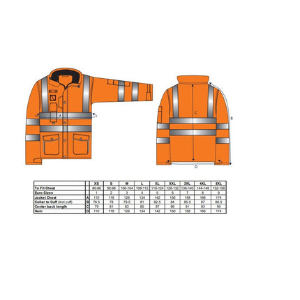 Jacheta reflectorizanta Portwest TRAFFIC 7IN1 RIS RT27, 100% poliester, 190 gr/mp