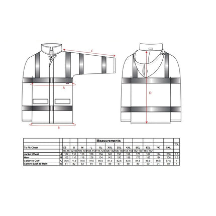 Jacheta reflectorizanta Portwest TRAFFIC LITE S160, 100% poliester, 200 gr/mp