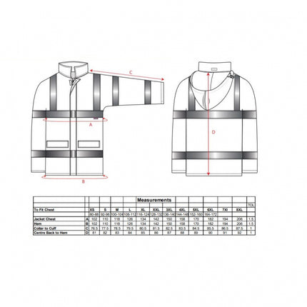 Jacheta reflectorizanta Portwest TRAFFIC LITE S160, 100% poliester, 200 gr/mp