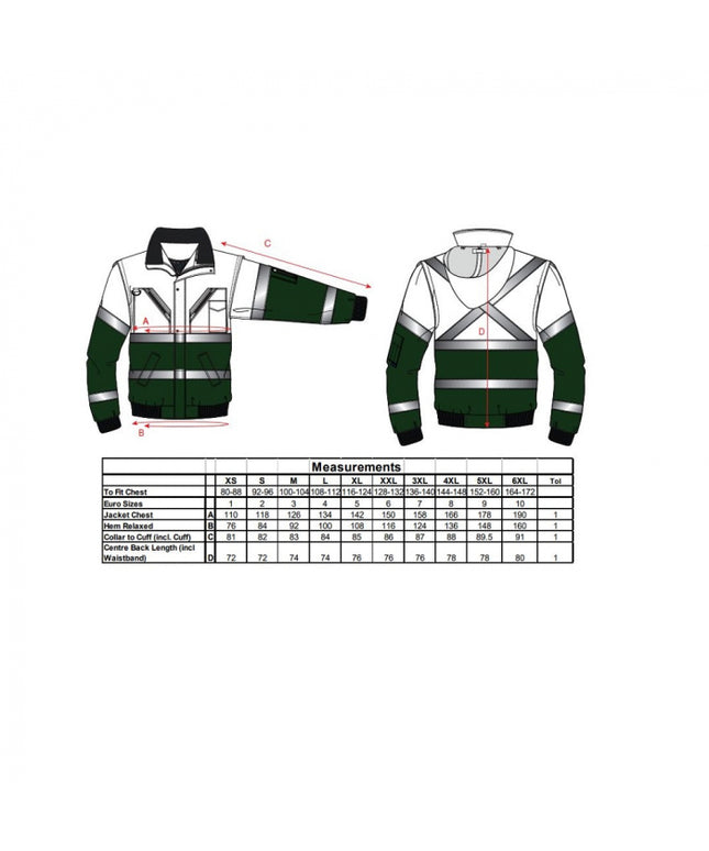 Jacheta reflectorizanta Portwest X HI-VIS BOMBER C565, 100% poliester, 190 gr/mp