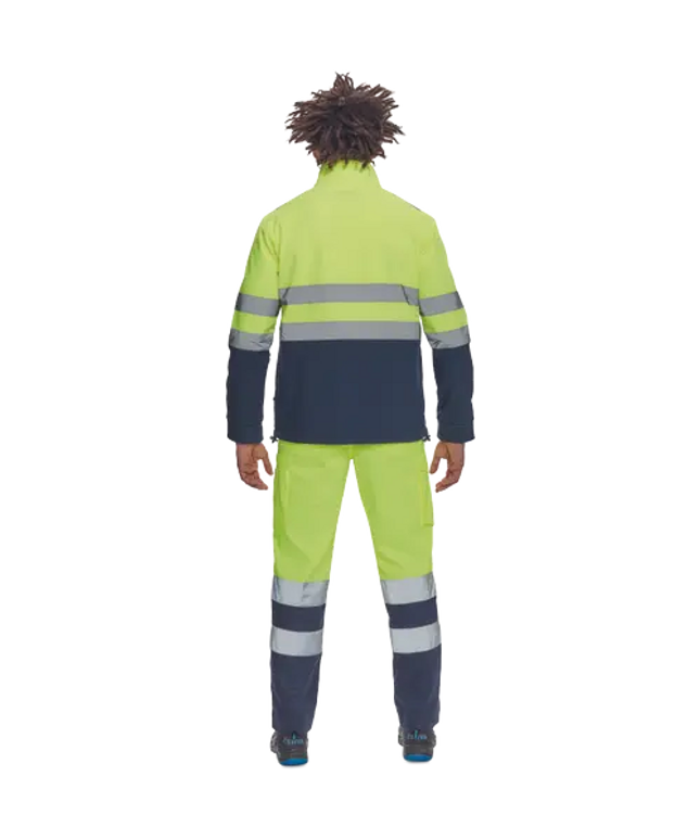 Jacheta softshell cu benzi reflectorizante Cerva MURCIA HV, 94% poliester, 6% elastan, 300 gr/mp