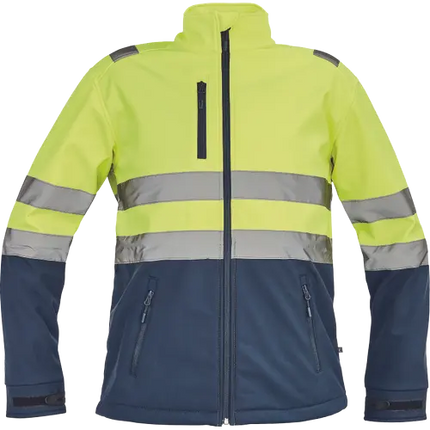 Jacheta softshell cu benzi reflectorizante Cerva MURCIA HV, 94% poliester, 6% elastan, 300 gr/mp