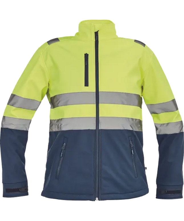 Jacheta reflectorizanta softshell Cerva GRANADA HV SOFTSH, 94% poliester, 6% elastan, 300 gr/mp